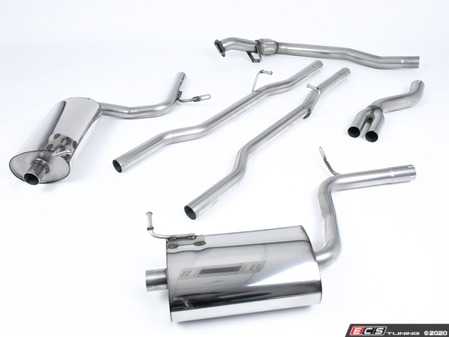 ES#2827429 - SSXAU305 - Cat-Back Exhaust System - Non-Resonated - 2.5" stainless steel with dual 100mm polished tips - Milltek Sport - Audi