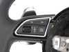 ES#2740452 - 8V0419091ABVMJ - 3 Spoke Flat Bottom Steering Wheel - Leather - Black/Silver stitching - S3 badged steering wheel with shift paddles. Airbag is not included. - Genuine Volkswagen Audi - Audi
