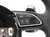 ES#2740452 - 8V0419091ABVMJ - 3 Spoke Flat Bottom Steering Wheel - Leather - Black/Silver stitching - S3 badged steering wheel with shift paddles. Airbag is not included. - Genuine Volkswagen Audi - Audi