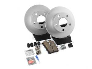 ES#1899336 - 8e0698016 - Rear Brake Service Kit - Includes Meyle Rotors & Akebono Pads - Assembled By ECS - Volkswagen