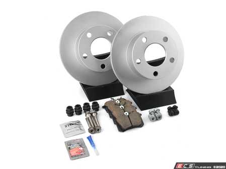 ES#1899336 - 8e0698016 - Rear Brake Service Kit - Includes Meyle Rotors & Akebono Pads - Assembled By ECS - Volkswagen
