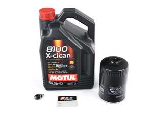 ES#261635 - PRMOIL1 -  Oil Service Kit - With ECS Magnetic Drain Plug - Includes large Mann oil filter and Motul 5w-40 oil - Assembled By ECS - Audi Volkswagen