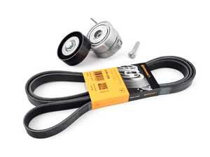 ES#3690231 - 06e903133aektKT - Accessory Belt Kit W/ Tensioner  - Keep your accessories running properly with a new tensioner and drive belt - Assembled By ECS - Audi