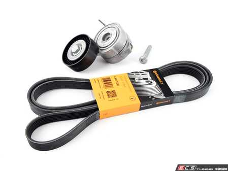 ES#3690231 - 06e903133aektKT - Accessory Belt Kit W/ Tensioner  - Keep your accessories running properly with a new tensioner and drive belt - Assembled By ECS - Audi