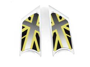 ES#1875412 - 51132157414 - Yellow Jack Logo Side Scuttle Set - Priced As Set - Get the yellow jack look in british gray / yellow color scheme - Genuine MINI - MINI
