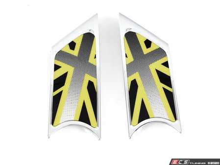 ES#1875412 - 51132157414 - Yellow Jack Logo Side Scuttle Set - Priced As Set - Get the yellow jack look in british gray / yellow color scheme - Genuine MINI - MINI