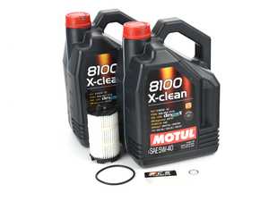 ES#2827135 - 842451motKT - Oil Service Kit - Premium - Includes 10 liters of Motul 5w-40 synthetic oil, filter, and drain plug sealing washer - Assembled By ECS - Audi
