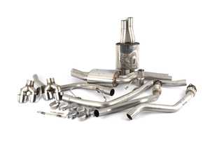 ES#2827526 - SSXAU409 - Cat-Back Exhaust System - Non-Resonated - 2.37" stainless steel with quad 100mm polished tips - Milltek Sport - Audi