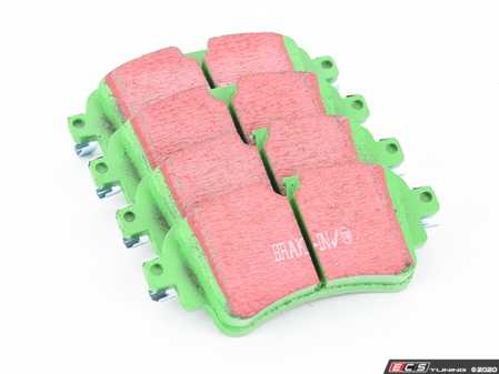 ES#4031322 - DP22254 - Rear GreenStuff Performance Brake Pad Set - Designed as a mildly upgraded pad, great for an afternoon of sporty driving. - EBC - Audi