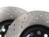 ES#3236210 - 127.33096clKT - Front Drilled & Slotted Brake Rotors *Cryo Treated* - Pair (321x30) - Upgrade to a cryo treated slotted / cross-drilled rotor for improved braking - StopTech - Audi