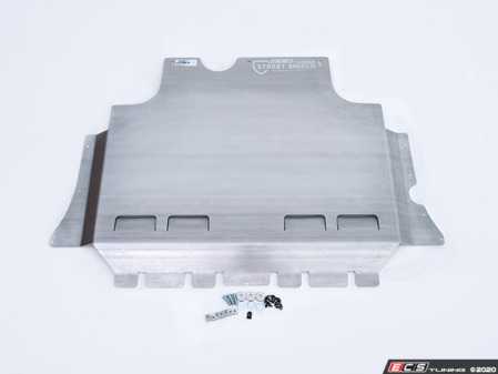 ES#3988219 - 027055ecs01KT -  MK7 Jetta 1.4T Front Street Shield Skid Plate - Protect your vehicle's oil pan and other critical powertrain parts with this 5/32" (4.0mm) thick aluminum skid plate - ECS - Volkswagen