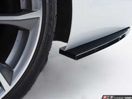 ES#4164511 - 004751la01 - Audi B9 S4 / A4 S-Line Rear Bumper Side Splitters - Gloss Black - Spice up the exterior of your Audi with gloss black spats! - ECS - Audi