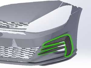 ES#4140386 - 026093ecs01KT -  MK7.5 GTI Carbon Fiber Foglight Trim & Bumper Flare Set - Make a bold statement with our Carbon Fiber Foglight Trim & Bumper Flare Package! - ECS - Volkswagen
