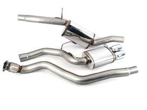 ES#2613544 - 15519 - Performance Cat-Back Exhaust System - Sport - Mandrel bent 3" 409 Stainless steel construction with dual tip, single exit polished tips - Magnaflow - Audi