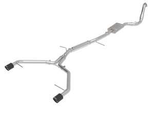 ES#4141881 - 49-36420-C - MACH Force-Xp Cat-Back Exhaust System - Carbon Fiber Tips - 3.0" - 2.5" Mandrel-Bent T304 Stainless system produced gains of up to +13 HP and +22 lbs Ft. TQ., as measured on AFE's in-house dyno - AFE - Audi