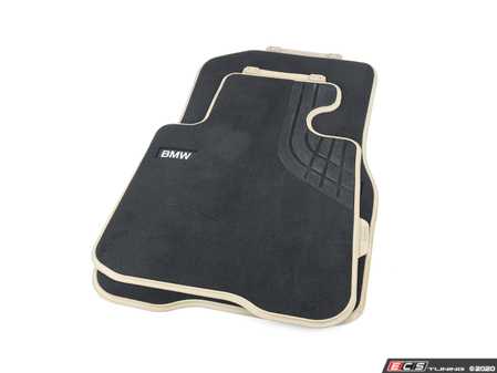 ES#2706853 - 51472348214 - BMW Modern Line Floor Mats - Front - Beige /Black genuine floor mats - Genuine BMW - BMW