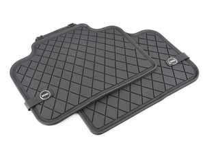 ES#3185856 - 51472447608 - Essentials Rear All Weather Rubber Factory Floor Mats Set Black - Priced As Set  - Replace or upgrade to factory MINI mats - Genuine MINI - MINI
