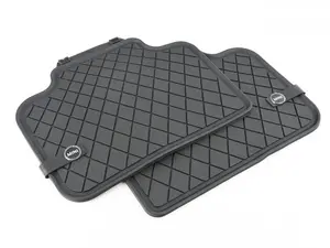 Essentials Rear All Weather Rubber Factory Floor Mats Set Black - Priced As Set 