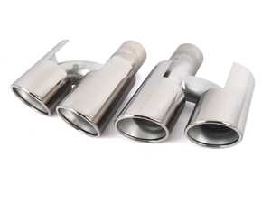 ES#3557957 - 9700440372 - 970.1 Quad Sport Style Exhaust Tips - Pair - Featuring slightly oval 90mm x 85mm polished stainless steel tips - Racing Dynamics - Porsche
