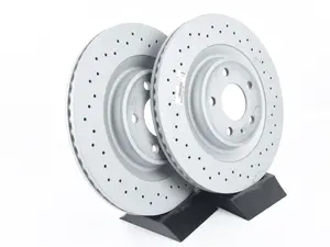 Rear Cross Drilled Brake Rotors - Pair (330x22)