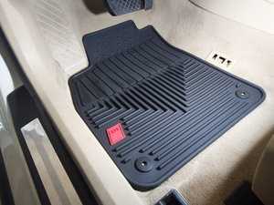 ES#3915 - ZAW179009SABLK - All Weather Rubber Floor Mat Set - Black - (NO LONGER AVAILABLE) - Featuring the 'Audi Sport' logo, includes front and rear mats - Genuine Volkswagen Audi - 