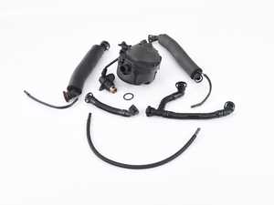 ES#2825781 - 11617531423KT4 - Oil Separator Service Kit - Includes valve and all necessary hoses - Assembled By ECS - BMW