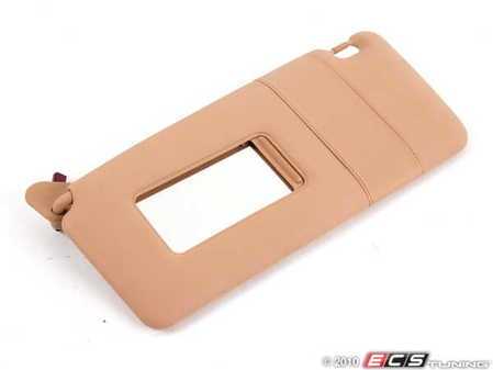 ES#87164 - 51168242557 - Beige Vinyl Sun Visor - Left - (NO LONGER AVAILABLE) - Lighted with vanity mirror - Genuine BMW - 