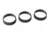 ES#4140303 - L083B - Climate Control Ring Kit - Knurled Billet Aluminum - 3 piece set of knurled billet aluminum climate control and radio control beauty rings - LEYO - Volkswagen
