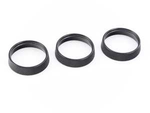 ES#4140303 - L083B - Climate Control Ring Kit - Knurled Billet Aluminum - 3 piece set of knurled billet aluminum climate control and radio control beauty rings - LEYO - Volkswagen