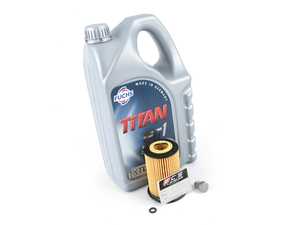 ES#3144643 - 03N115562ZKT - Oil Service Kit - Featuring Hengst oil filter and Fuchs 5w-30 engine oil - Assembled By ECS - Audi Volkswagen