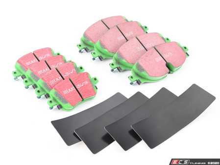ES#4138937 - dp221501KT - Front & Rear GreenStuff Performance Brake Pad Set  - Mildly upgraded composite pad. - EBC - Audi Volkswagen