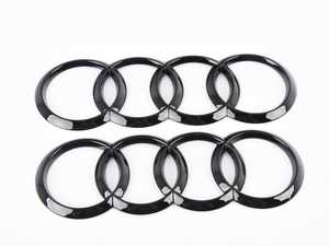 ES#3555013 - ZAW098010MDSP - Black Audi Rings Badge - Pair  - Pair of blackout Audi Rings emblems for the hood and trunk lid locations - Created with Audi enthusiasts in mind! - Genuine Volkswagen Audi - Audi
