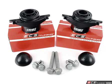 ES#4147086 - 016554ECS03-01KT - ECS Heavy Duty Rear Shock Mounts - With Install Hardware - Upgrade to a more durable rear shock mount without sacrificing comfort! Improve longevity and ride control all at once. - ECS - Audi Volkswagen