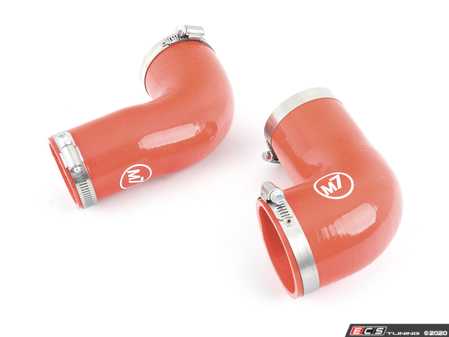 ES#3690957 - 56-330202 - Cold Side Intercooler Elbow Kit | Gen 2 Turbocharged MINI Cooper - Red - Upgraded Silicone hoses and short section: noise generator delete on earlier engines - M7 Speed - MINI