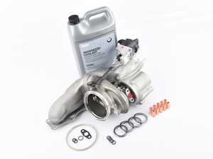 ES#4017922 - 11657642469kt - N20 Turbocharger Replacement Kit  - Includes new original equipment turbocharger manufactured by Mitsubishi, installation hardware, and coolant - Assembled By ECS - BMW