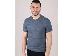 ES#4058554 - ACM3913TELMD - Streaked Yarn Tee - Men's Medium - Update your casual edit with this ultra-smooth finish, variegated knit tee. - Genuine Volkswagen Audi - Audi
