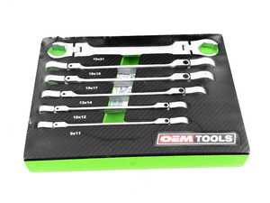 ES#3970660 - OEM22064 - 6 Piece Flex Head Flare Nut Wrench Set - Great for tight spaces. - OEM Tools - Audi BMW Volkswagen Mercedes Benz MINI Porsche
