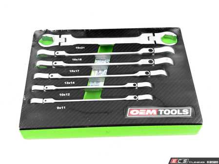 ES#3970660 - OEM22064 - 6 Piece Flex Head Flare Nut Wrench Set - Great for tight spaces. - OEM Tools - Audi BMW Volkswagen Mercedes Benz MINI Porsche