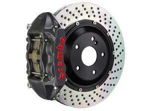 ES#4473292 - 2P3.8061AS - GT-S Performance Rear Big Brake Kit - Type 3 Slotted Rotors (345x28mm)  - Features Cross Drilled Rotors and Black Hard Anodized 4-Piston Calipers - Brembo - BMW