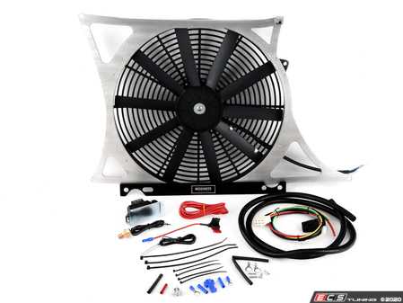 ES#4057411 - MMFS-E46-01K - E46 M3 Performance Aluminum Fan Shroud Kit - Fan Controller with Probe & NPT Sensor - Aluminum fan shroud with 16" slim electric fan, fan controller, NPT & Probe style temperature sensors - Mishimoto - BMW