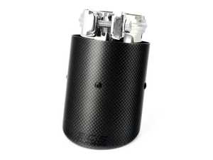 ES#4070067 - 004735LA01 - ECS UNIVERSAL Swivel Exhaust Tip - 4.0" Carbon Fiber - Priced Each - Carbon Fiber exhaust tip featuring swivel attachment for maximum adjustability. 2.5" Swivel Inlet / 4.0" Double Wall, Slant Cut Outlet - ECS - Audi BMW Volkswagen Mercedes Benz MINI Porsche