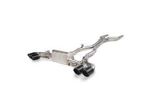 ES#4508600 - S-BM/T/23 - Evolution Line Cat Back Titanium Exhaust System - Carbon Tips - Improve your M8's exhaust tone with this top of the line titanium exhaust system! - Akrapovic - BMW