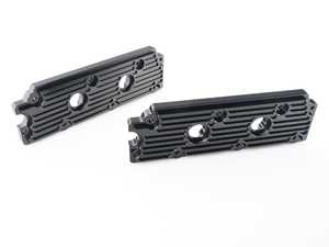 ES#2840160 - M13BLK - 993 Billet Aluminum Upper Valve Cover Pair - Black - Stop oil leaks dead in their tracks and look great doing it - Rennline - Porsche