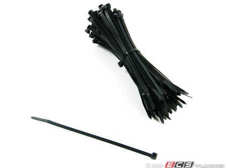 ES#5840 - TW8 100P - Plastic Wire Tie - 100 Pack - 1 pack of 100 8" black wire tie/zip ties - AFT - Audi BMW Volkswagen MINI Porsche