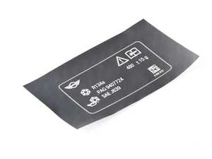 ES#3442648 - 71236992810 - LABEL, COOLANT - Genuine MINI - MINI