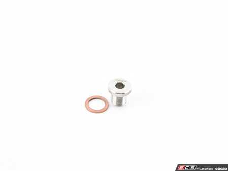 ES#2992215 - 010974ECS01 -  Stainless Steel Magnetic Drain/Fill Plug - Priced Each - Capture harmful particles to prevent wear. M10x1x10 - ECS - Audi Volkswagen
