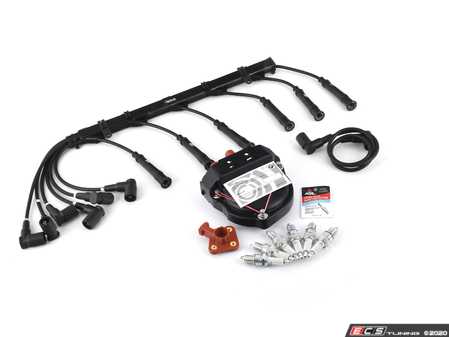 ES#3437806 - 12121705718kt2 - Ignition Service Kit - Includes new spark plugs, spark plug wires and boots, and cap and rotor - Assembled By ECS - BMW