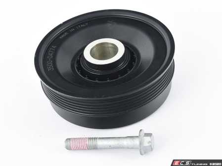 ES#4135595 - 11237525135KT - Crank Pulley With Dampener And Bolt Kit - Main crank pulley that is rotational balanced, 2 warranty! Made in Italy. - Assembled By ECS - MINI