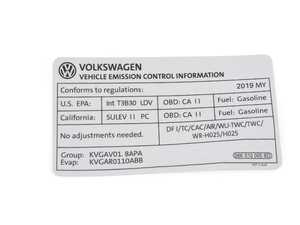ES#3707046 - 06K010005BD - STICKER - Genuine Volkswagen Audi - 