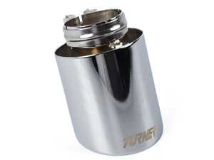 ES#4039314 - 026374TMS02-02 - 4" Universal Exhaust Tip w/ Chrome Finish - Priced Each - Stainless Steel exhaust tip featuring a 2.5" Inlet & a 4.0" Double Wall, Angle Cut Outlet - Turner Motorsport - BMW MINI